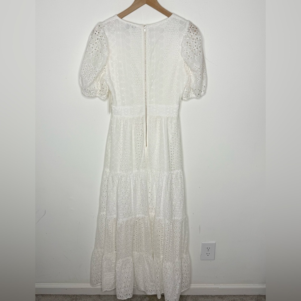 Aura by Red Dress White Puff Sleeve Maxi Dress NWT - Picture 5 of 7